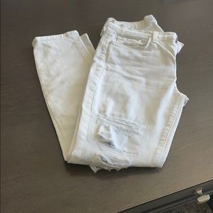 J Brand White Distressed Jeans